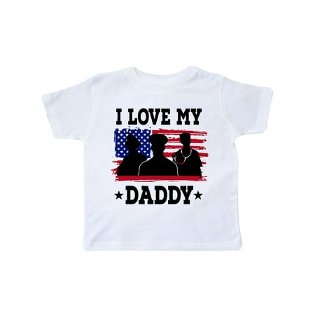 

Inktastic Military Dad I Love My Daddy Gift Toddler Boy or Toddler Girl T-Shirt