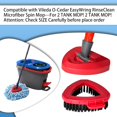 thumbnail image 2 of czcpp-1 Tête de Brosse à Récurer avec 1 Base de Vadrouille Compatible avec Vileda O Cedar EasyWring Système de Vadrouille Rotative à 2 Réservoirs, Uniquement pour 2 Réservoirs, Pas pour 1 Réservoir, 2 of 4
