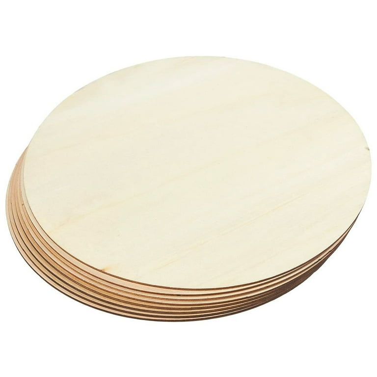 Pack of 5-12 Inch Wood Round, Wood Slices 12 Inch Diameter, Wood Circles 12  Inch, Wood Rounds for Crafts 12 Inch, Wooden Circles for Crafts 12 Inch 