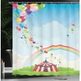 thumbnail image 3 of Ambesonne Colorful Shower Curtain, Circus Rainbow Clouds, 69"Wx70"L, Multicolor, 3 of 4