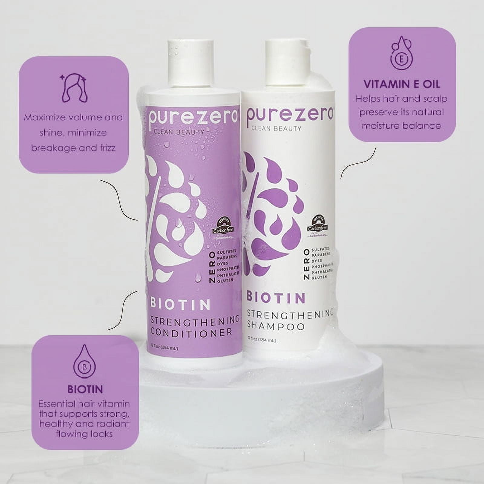 (4 pack) Purezero Biotin Conditioner, 12oz