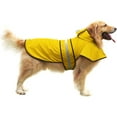 thumbnail image 2 of HQREA Yellow Dog Raincoat Hooded Slicker Poncho for Puppy and Large Dogs, 2 of 6