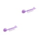 thumbnail image 2 of Kearding Colgador de pared Vacío 6 Ganchos Estante Soportes colgantes ajustables Almacenamiento de ventosa Tipo de bloqueo de plástico Púrpura 2piezas, 2 of 6