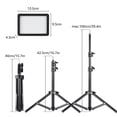 thumbnail image 2 of Lámpara de fotografía Andoer Mini USB Kit de luz LED que incluye panel de luz de video LED de 10W 5600K * 2 + soportes de luz de trípode de 100 cm / 39,4 pulgadas * 2 + adaptador de cabezal flexible * Andoer Lámpara de fotografía, 2 of 7