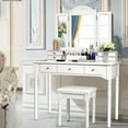 thumbnail image 3 of Gymax 7 Drawers Vanity Set Dressing Table w/ Tri-Folding Mirror White, 3 of 10
