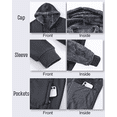 thumbnail image 4 of Zehisen Men's Fleece Winter Coat Warm Sweatshirts Zip Up Hoodie Heavyweight Sherpa Lined Fall Winter Jacket Deep Gray S, 4 of 9