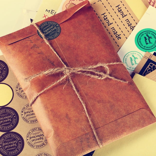 CHICHUMID 12Set Rectangular Kraft Paper Envelopes for Craft Projects Vintage Envelopes Small Packaging