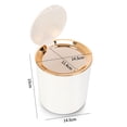 thumbnail image 2 of Bote de basura de mesa con tapa, mini bote de basura de mesa de 2,6 l, pequeño cubo de basura para escritorio, baño, cambiador, cocina, 2 of 5