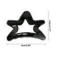 thumbnail image 4 of Unique Bargains 1 Pc Hair Clip Five-pointed Star Pattern Claw Clip 2.36"x1.46"x1.77" Bright Black, 4 of 5