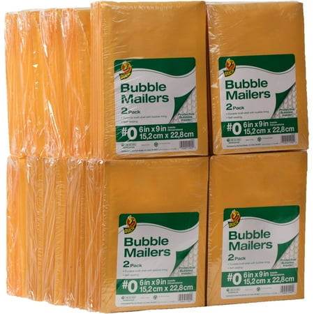 - Duck Kraft Bubble Mailers, #0 (6 in. x 9 in.), Self-Sealing, 240-Count