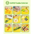 thumbnail image 2 of Juego de cuchillos para niños, herramientas de cocina Montessori, 26 piezas, para niños mayores de 4 años, 2 of 6