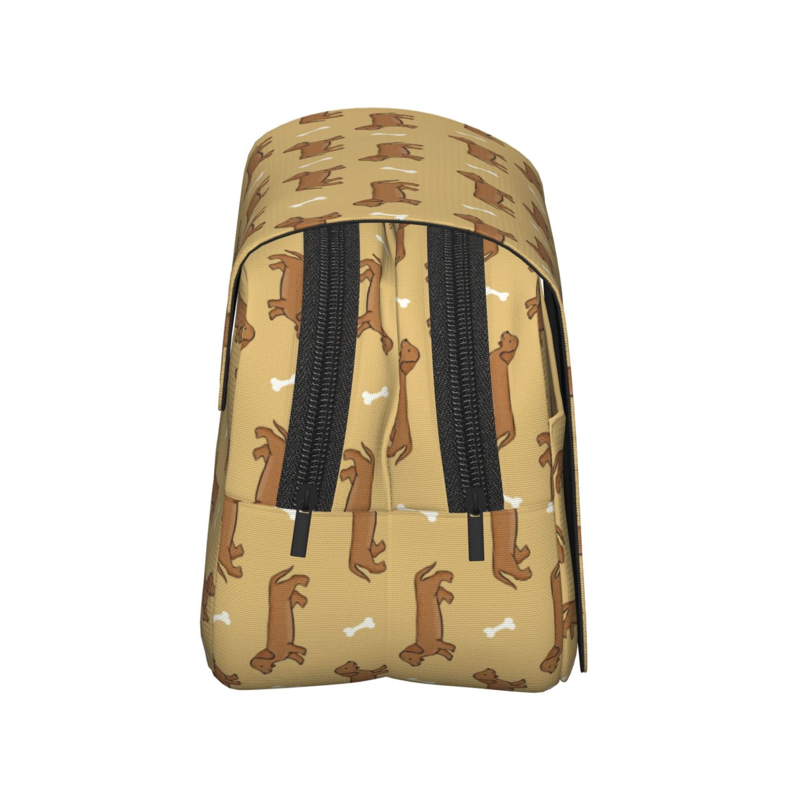 Rateoe Dachshund Dog Puppy Pattern Double Clamshell Pen Case, Storage Organizer with Two Zipper Compartments– Holds Up to 50 Pencils & Pens