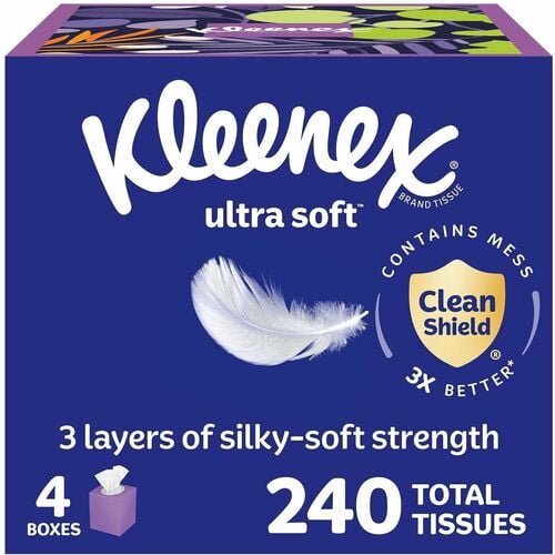 Kleenex Ultra Soft Tissues, WhiteBox (54308) | 2 Packs (8 Total)