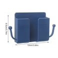 thumbnail image 2 of Remote Control Storage Box Wall Mounted Phone Holder Plastic Case Organizer for Home Office Blue, 2 of 9