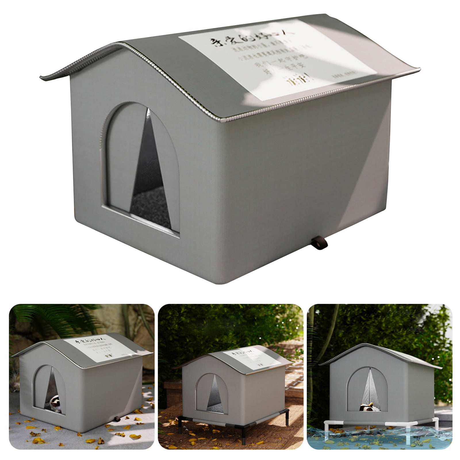 Warmth Cats House Waterproof and Cold Prevent Nest for Strays Cats Great for Outdoor Garden Yard Patios Use Shelter Supply