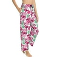 thumbnail image 2 of Naloa Flamingo Print Women’s Ultra-Soft Comfy Pajama Lounge Pants with Pockets & Drawstring, 2 of 8