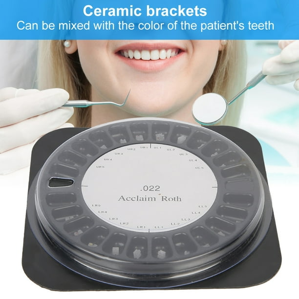 Dental Orthodontic Braces Ceramic Brackets Roth 022 with 345 3 Hooks  Instrument