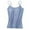Blue, variant on Seductiva Women's Smooth Cotton T-Shirt Bra Women's Camisole Tops with Built in Bra Neck Vest Padded Slim Fit Tank Tops Comfort Fit Full-Coverage Bra