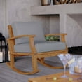 thumbnail image 3 of Modway Marina Solid Teak Wood Patio Rocking Chair in Natural and Gray, 3 of 8