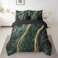 thumbnail image 2 of Homewish Mystic Green Marbling Twin Bedding Sets 7-Piece for Women, Art Abstract Marble Bedding Comforter Set, Watercolor Reversible Sheet Sets, Super Cozy Room Decor, 2 of 7