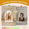 thumbnail image 2 of Swafrrt Arch Makeup Mirror with Lights, 20x24inch Vanity Mirror, Lighted Makeup Mirror, 3 Color Modes, Dimmable Light, HD 4MM Shatter-Proof Mirror, 2 of 8