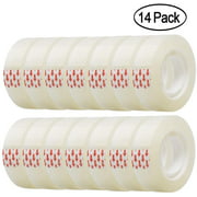 Transparent Tape Clear Tape 3/4 x 1200 inches Tape Refill Roll for Office Shop School - 14 Rolls