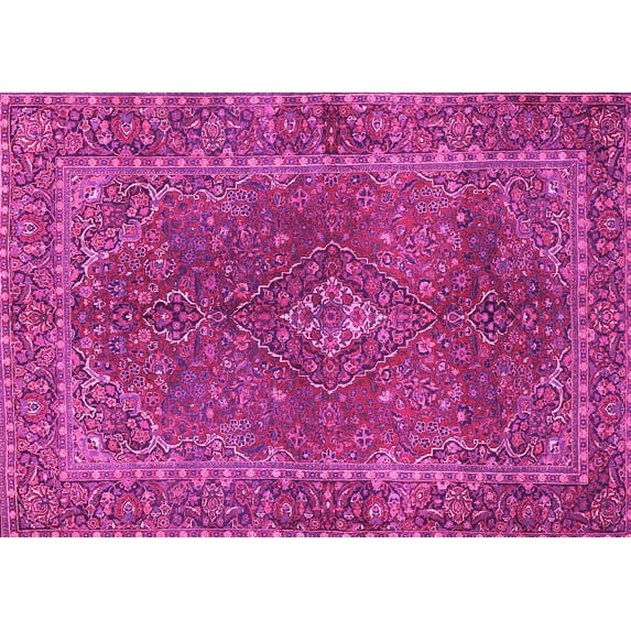 Ahgly Company Indoor Rectangle Persian Pink Traditional Area Rugs, 7' x 9'