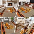 thumbnail image 5 of Large Area Rugs for Living Room Bedroom, Thanksgiving 5'x8' Rug Washable Carpet Runner Indoor Outdoor, Fall Brown Orange Truck Maple Leaves Turkey Non Slip Floor Mats Rug for Kitchen, Bathroom, 5 of 8