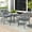 Gray, variant on Nuu Garden 3 Piece Outdoor Bistro Set, Woven Rope Conversation Patio Set, All Weather Aluminum Patio Furniture Chairs and Table with Cushions for Garden, Deck, Backyard, Gray