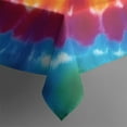 thumbnail image 5 of Rainbow Tie Dye Concentric Circles Square Tablecloth,Waterproof Square Table Cover,Wipeable Spillproof Washable Table Cover for Home Kitchen Party Decor 42"X42"(107x107cm), 5 of 6