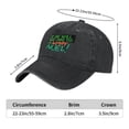 thumbnail image 3 of Vintage Cotton Washed Distressed Baseball Cap - Playful Colorful Text Design " I BE WILL WE ARE TO A LOUSY NUELL " - Unisex Golf Dad Hat for Men & Women, 3 of 6