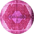 thumbnail image 1 of Ahgly Company Indoor Round Medallion Pink Traditional Area Rugs, 6' Round, 1 of 4