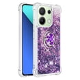 thumbnail image 2 of Funda para Xiaomi Redmi Note 13 4G con Brillo Líquido Flotante, Purpurina, Parachoques y Anillo Giratorio Soporte, 2 of 5