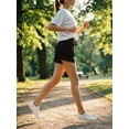 thumbnail image 6 of Airmenty Athleisure Shorts for Women Summer Casual Elastic High Waisted Wide Leg Shorts Pull On Short with Pockets S-2XL, 6 of 8