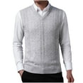thumbnail image 3 of Styesk Chandail pour Hommes Col Tricoté Sans Manches Décontracté, 3 of 8