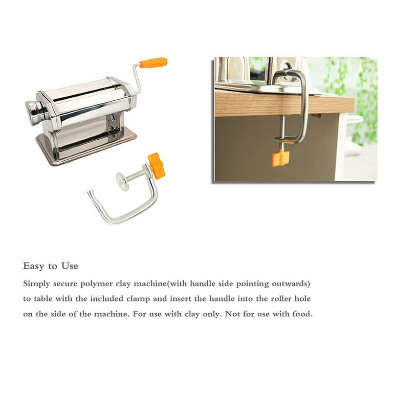 Polymer Clay Roller Machine Clay Presser Machine with Polymer Clay Cutters  Clay Conditioning Machine 15 cm 5.91 Inch Wide Roller Thin 1 to 3 MM 6
