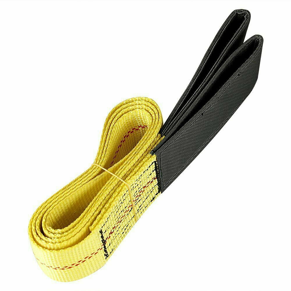 6' x 2" 1-Ply Nylon Web Sling Lift Tow Strap Heavy Duty Polyester Web Loop Ends 
