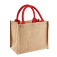 thumbnail image 1 of Westford Mill Jute Mini Presentpåse (6 liter) One Size Naturlig/Ljusröd Natural/Bright Red, 1 of 5