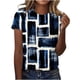 thumbnail image 2 of ICHUANYI Clearance Womens Casual Printing Pullover Round Neck Short Sleeve T-shirt Tops(Navy, M) ICHUANYI WER2023081404355, 2 of 4