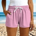 thumbnail image 2 of Women's Gym Workout Athletic Shorts Summer Lightweight Quick Drying Running Shorts with Pockets by Yigetop Pink L, 2 of 7