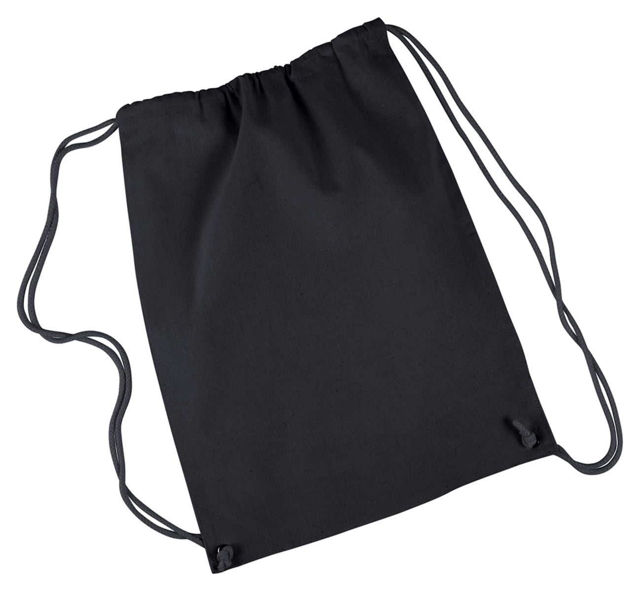 Liberty Bags 100 Cotton Canvas Drawstring Quality Bag, Black, ONE