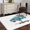 thumbnail image 3 of Summer Cactus Area Rugs 3'x5', Washable Small Throw Rugs for Living Room Bedroom, Country Blue Truck Botanical Tropical Plants Indoor Outdoor Rug Non-Slip Low Pile Carpet Runner Reversible Floor Mats, 3 of 8