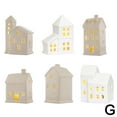 thumbnail image 6 of White Ceramic LED House Christmas Village Light Up Ornament New House NEW, 6 of 7