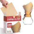 thumbnail image 1 of Filtros de café Phyyixs de 6" preplegados sin blanquear, 240 piezas, 1 of 7