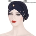 thumbnail image 3 of XASZHN Turban Perlé pour Femmes, Double Tresse, Couverture de Tête Musulmane H_004 Taille Unique, 3 of 4