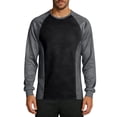 thumbnail image 2 of QSXADF Long Sleeve Workout Shirts for Men Athletic Tees Color Blocking Long Sleeve Crew Neck T Shirt For Basketball Training Running Fitness Men's Fall Winter Tops, 2 of 6