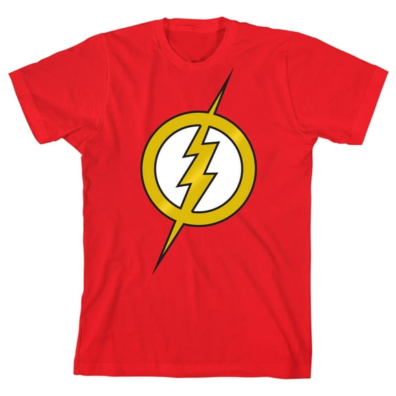 The Flash Lightning Bolt Emblem Youth Red Graphic Tee-Small