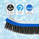 thumbnail image 4 of Cepillos para piscinas con poste de aluminio pulido de 6,7 pies, herramienta de limpieza de piscinas ajustable, cepillo de limpieza de algas con cerdas de nailon diseñado para limpiar paredes,, 4 of 5