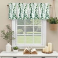 thumbnail image 3 of Green Eucalyptus Leaves Valances for Windows, Rod Pocket Kitchen Valance Curtains - Soft & Washable Small Window Treatment for Living Room, Bathroom, Leaf Vines 54x18inch, 1 Panel, 3 of 9