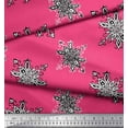 thumbnail image 2 of Soimoi Moss Georgette Fabric Floral Block Print Fabric by Yard 42 Inch Wide, 2 of 3